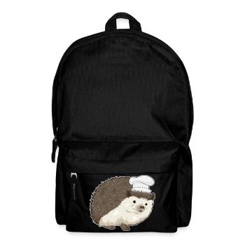 Hedgehog Chef Chef Hat Cooking - Backpack - black - Front