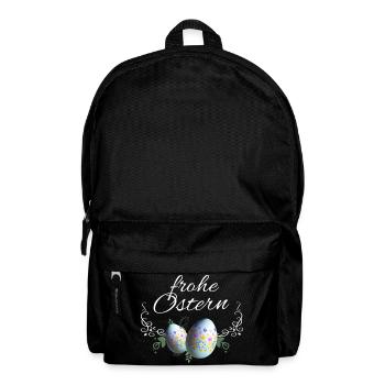 Frohe Ostern Osterei Deko - Rucksack - Schwarz - Vorne