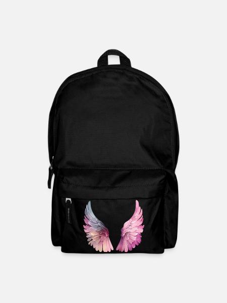 Pastellfarbene Aquarellflügel für Frauen - Rucksack - Schwarz