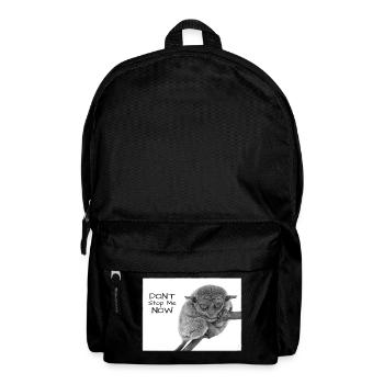 dont stop me now, Koboldmaki, Affe, lustiger Affe - Rucksack - Schwarz - Vorne