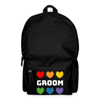 Rainbow Hearts Groom blanc - Sac à dos - noir - Devant