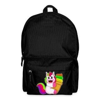 Einhorn Waffeleis - Rucksack - Schwarz - Vorne