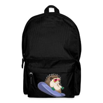 Hedgehog Snowboarder Snowboard - Sac à dos - noir - Devant