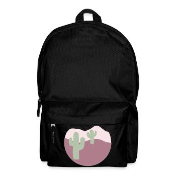 Desert with cacti - Backpack - black - Front