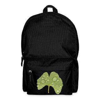 Feuille de Ginkgo Goutte d’eau Photo de feuille de Ginkgo - Sac à dos - noir - Devant