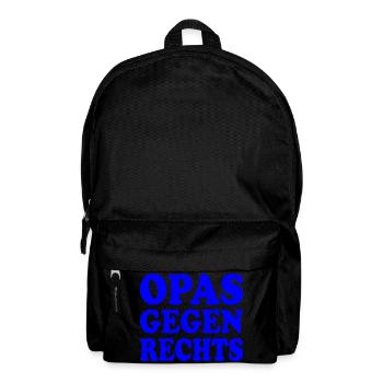 Opas gegen rechts - Rucksack - Schwarz - Vorne