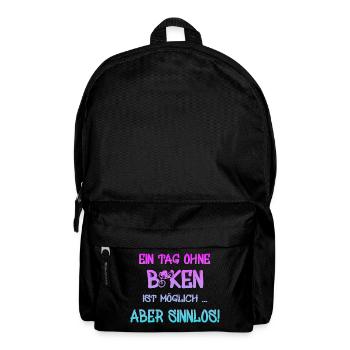 Biken Fahrrad Bicycle - Rucksack - Schwarz - Vorne