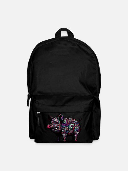 Colorful Pig - Backpack - black