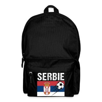 Serbian Flag Serbian Football Gift - Backpack - black - Front