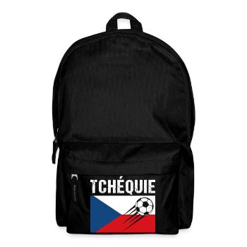 Tschechische Flagge Fußball Tschechisches Fußball Geschenk - Rucksack - Schwarz - Vorne