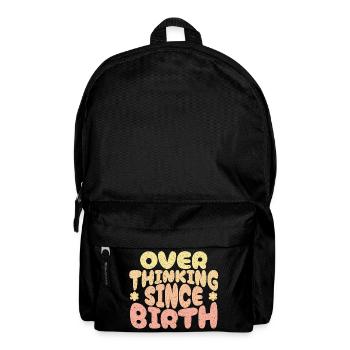 Overthinking since birth in yellow - Backpack - black - Front