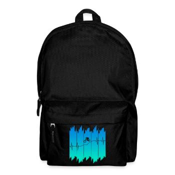 Downhill Moutainbike Downhiller Geschenk - Rucksack - Schwarz - Vorne