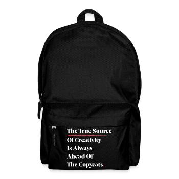 The True Source Of Creativity Is Always Ahead [W] - Backpack - black - Front