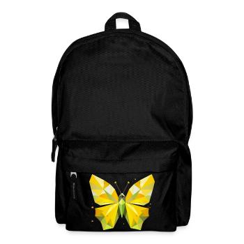 bright yellow lemon butterfly in modern style - Backpack - black - Front