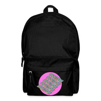 Vacation – 3D Retro Schriftzug - Rucksack - Schwarz - Vorne