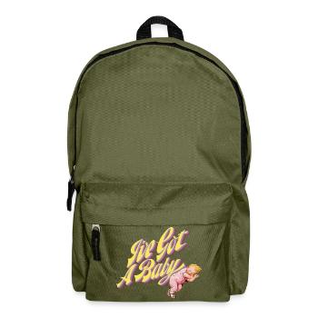 I’ve Got a Baby Vintage Look - Rucksack - Olivgrün - Vorne