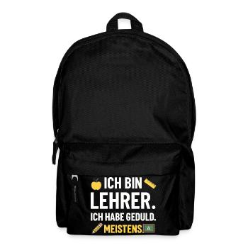 Ich Bin Lehrer Ich Habe Geduld Meistens - Rucksack - Schwarz - Vorne