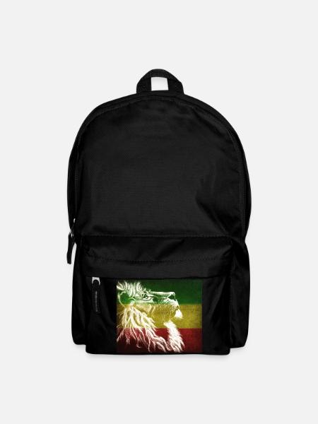 Reggae Löwenflagge Kunst - Rucksack - Schwarz