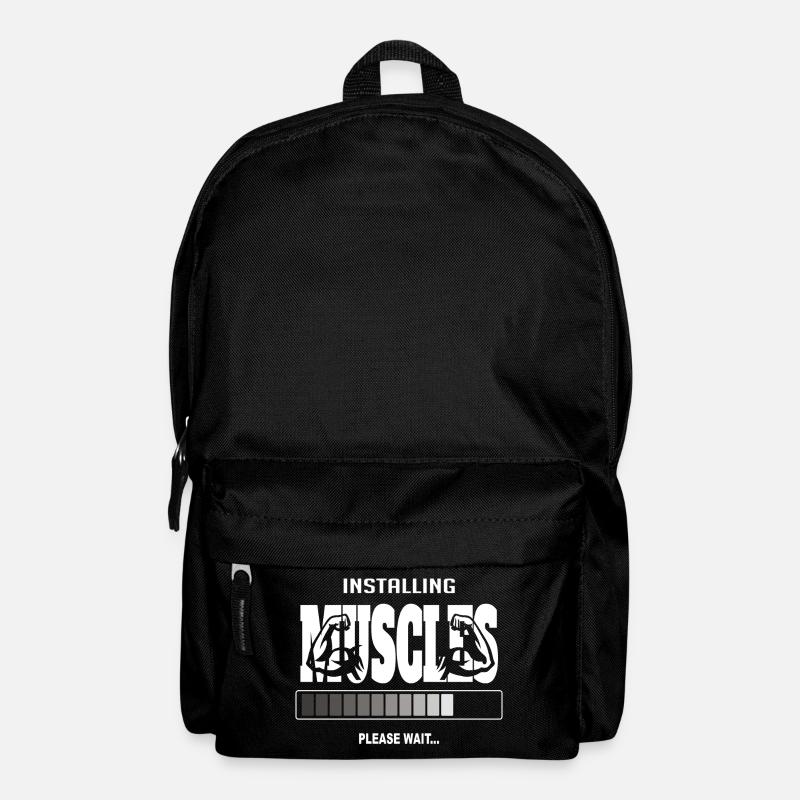 Installing Muscles – Funny Gym Workout - Backpack - black