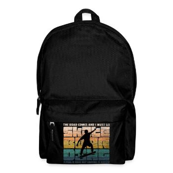 Skateboard Skaten Skate-Fan70er Retro Skater - Rucksack - Schwarz - Vorne