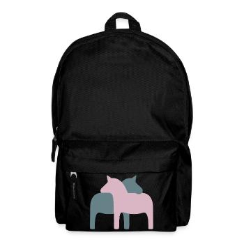 Dala Horse Couple Horses Love Wedding Decoration Love - Backpack - black - Front