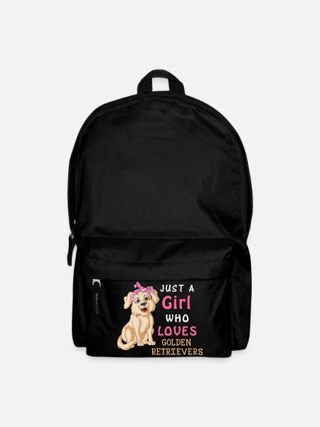 Golden Retriever Girl Love - Sac à dos - noir