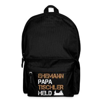 Mari Papa Charpentier Héros Menuisier Artisan - Sac à dos - noir - Devant