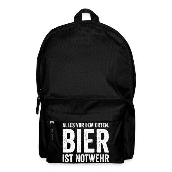 Beer is self-defense saying - Backpack - black - Front