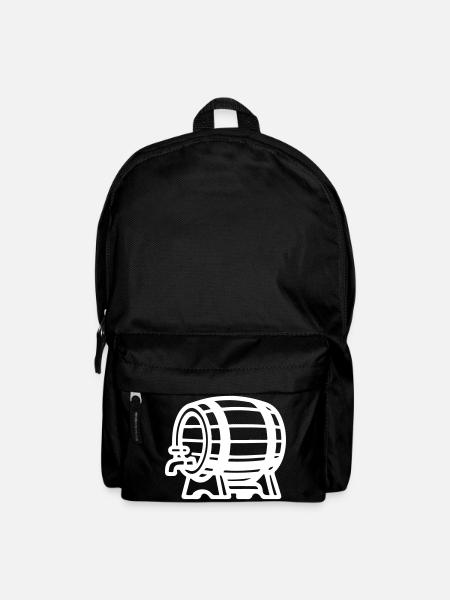 Bierfass Symbol Brauerei - Rucksack - Schwarz