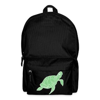 Green Sea Turtle Ocean Illustration - Backpack - black - Front