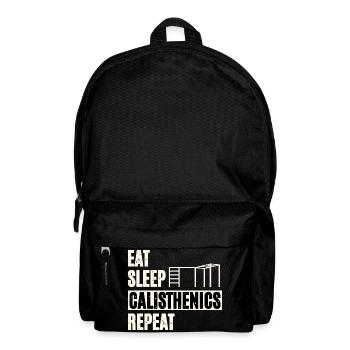 Manger, dormir, callisthénie - Sac à dos - noir - Devant