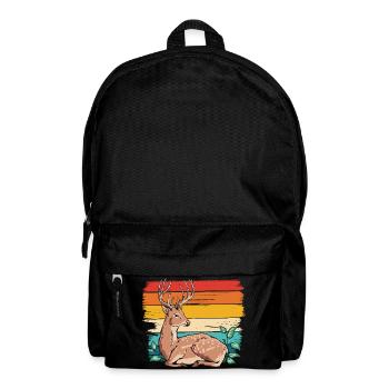 Deer in retro style - Backpack - black - Front