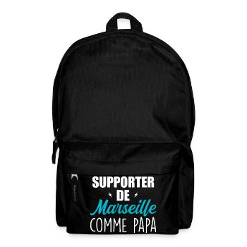 Enfant Humour Marseillais Supporter de Marseille - Sac à dos - noir - Devant