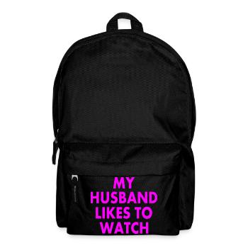 my husband likes to watch - Backpack - black - Front
