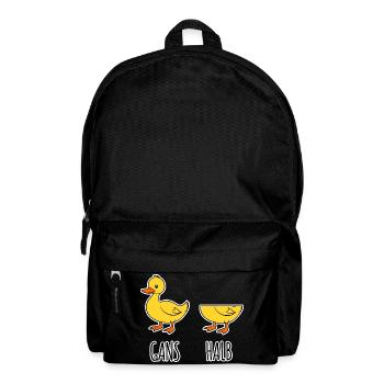 Goose - Half - Whole Goose Half Goose Flat Joke HAHA - Backpack - black - Front
