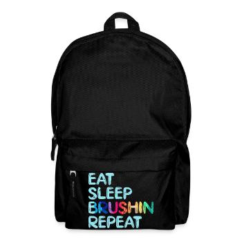 Artist Painter Graphic Eat Sleep Brushin Repeat - Backpack - black - Front