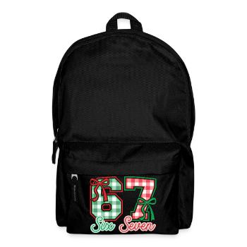 Festliche 67 Gingham-Bögen - Rucksack - Schwarz - Vorne