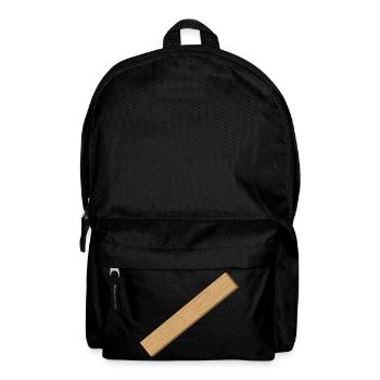 Rustic wood grain on wooden plank - Backpack - black - Front