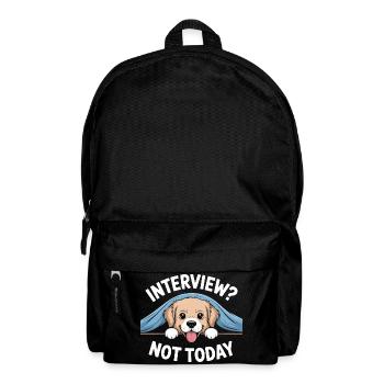 Fauler Labrador, verschlafener Welpe - Rucksack - Schwarz - Vorne