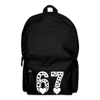 Valentinstag 6-7 Spaß 67 Nummer Valentinstag Sechs - Rucksack - Schwarz - Vorne