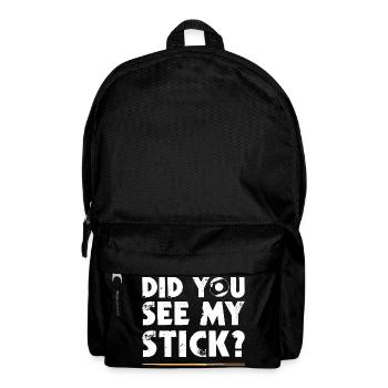 Did you see funny billiards billiards player - Backpack - black - Front