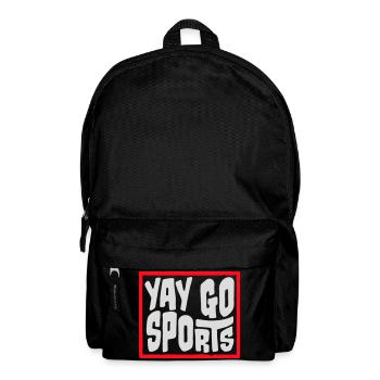 Yay Go Sports Sarcastic Funny Anti Sports Humor - Backpack - black - Front