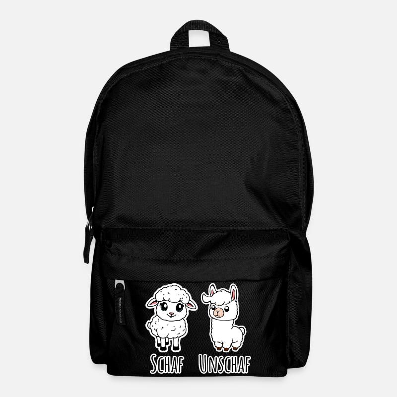 Schaf und nicht Schaf (Unschaf) - Lama kein Schaf - Rucksack - Schwarz