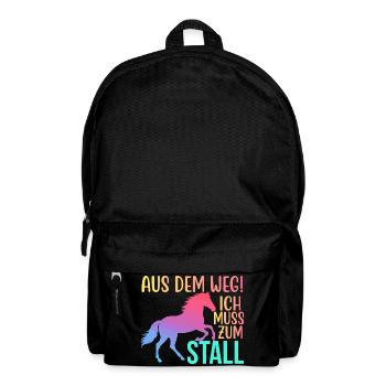 Out of the Way I Have to Ride to the Stable Rider - Backpack - black - Front