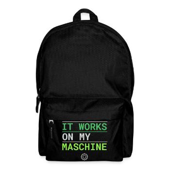 It Works On My Machine - Entwickler Ausrede - Rucksack - Schwarz - Vorne