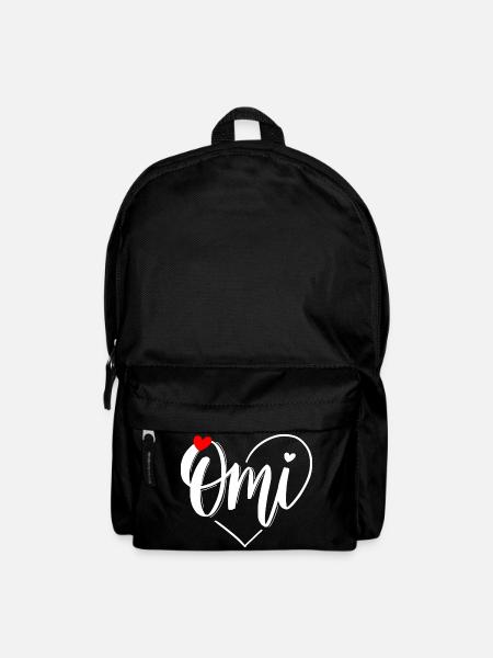 Omi Herzmonogramm mit Herz - Rucksack - Schwarz