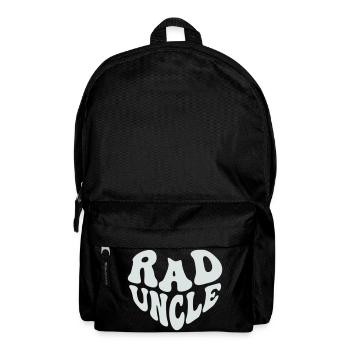 Retro Rad Uncle Heart - Cool Uncle (Custom Color) - Backpack - black - Front