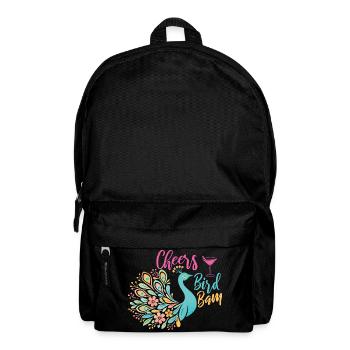 Cheers Bird Bam Mahjong Tiles Funny - Backpack - black - Front