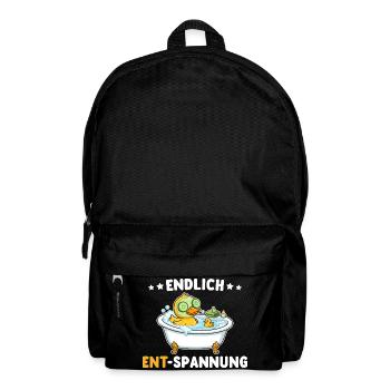 Wellness Duck Finally Relaxation Wordplay - Backpack - black - Front