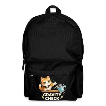 Déclaration drôle de chat Gravity Check - Sac à dos - noir - Devant